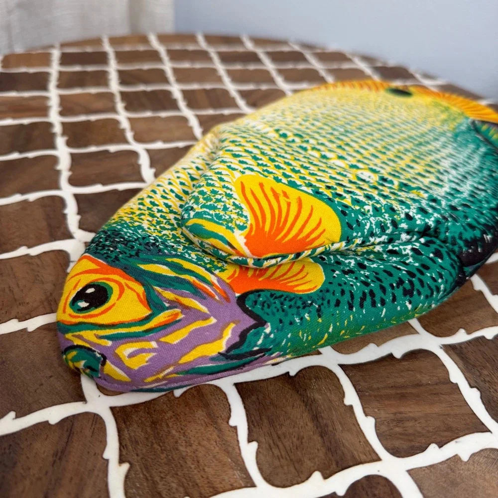 Vintage Tropical Fish Oven Mitt Novelty Pot Holder Multicolor Kitchen Decor Only